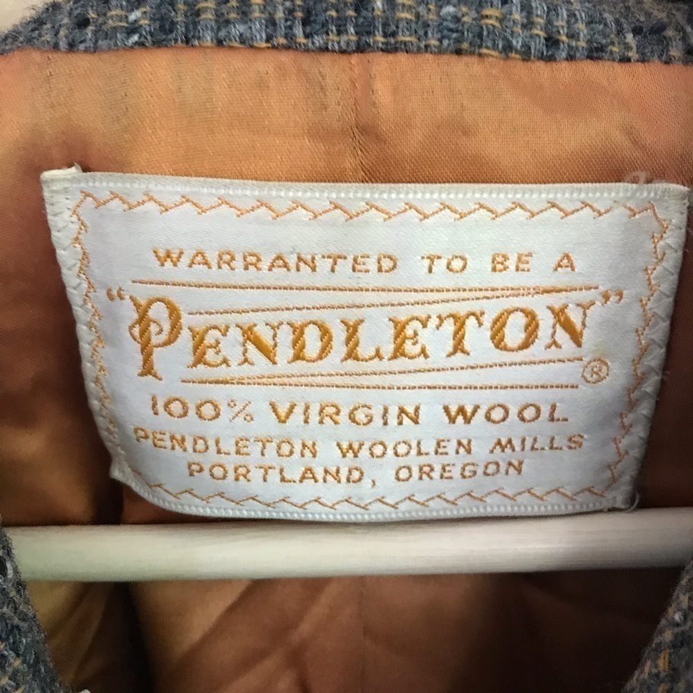 Vintage Pendleton virgin wool tweed coat approximate size medium - Picture 5 of 16